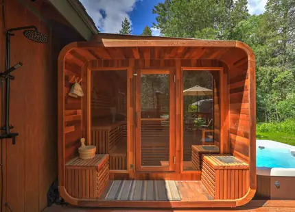 The redwood sauna